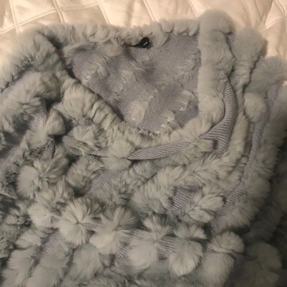 BCBGMaxAzria Sweaters - Rabbit fur poncho